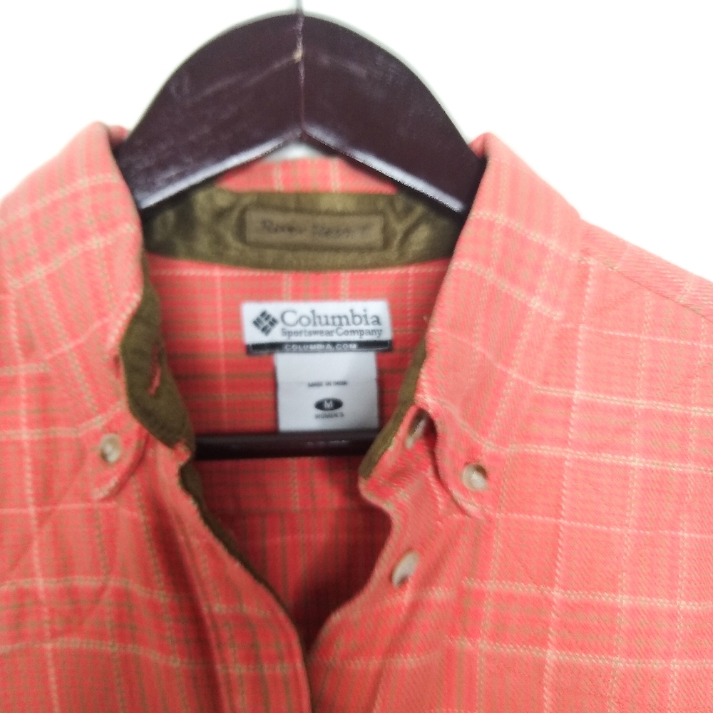 Columbia Plaid Button Down Shacket, Medium - image 3